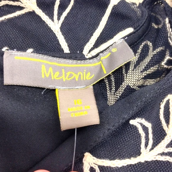 Melonie T Embroidered Floral Cold-Shoulder Sheer Mini Dress - Picture 15 of 16